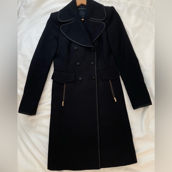 Zara double breasted wool coat - Picture 2 of 7